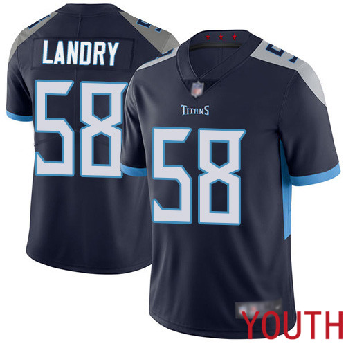 Tennessee Titans Limited Navy Blue Youth Harold Landry Home Jersey NFL Football 58 Vapor Untouchable